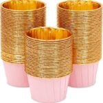Pink And Gold Baking Cups 10/pack
