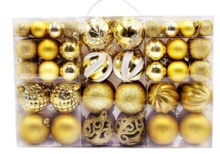 Gold Christmas Ball Ornament 100pcs