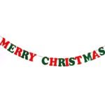 3M Red & Green Merry Christmas Felt Banner