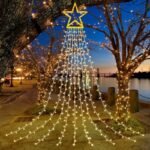 11Ft Five-Pointed Star Waterfall Christmas Light