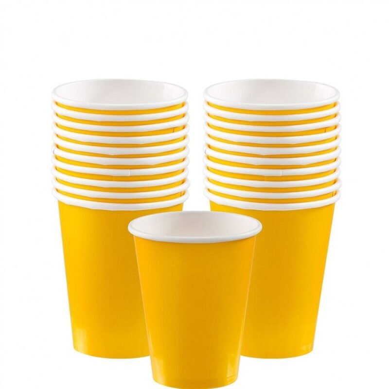 68015.09_Paper Cup 9oz Yellow Sunshine-835x835