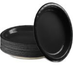 9inches Black Paper Plate 10/pack