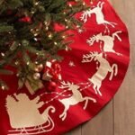 100cm Reindeer Red Tree Skirt