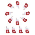 Mini Red And White Santa Socks