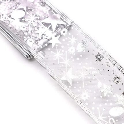 Silver Christmas Tree Ribbon