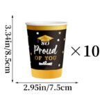 9oz Black And Gold Grad Cup 10/pack