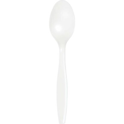 White Plastic Spoon 50/pack
