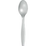 Silver Plastic Spoon 50/pack