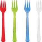 Assorted Coloured Mini Fork 24/pack