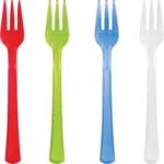Assorted Coloured Mini Fork 24/pack