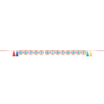 Birthday Stripe Banner With Tassels