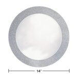 14inches Round Silver Glitter Placemat 8/pack