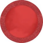 14inches Round Red Glitter Placemat 8/pack