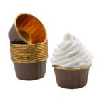 Gold And Brown Baking Cups 10/pack