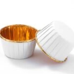Gold And White Baking Cups 10/pack