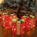 3-in-1 Red And Gold LED Gift Box