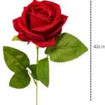 9cm Red Rose Flower