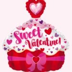 12inches Sweet Valentine Cupcake Foil Balloon