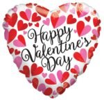 4inches Happy Valentine's Day Divided Hearts Balloon