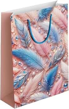 Feather Design Paper Gift Bag