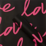 Black And Pink Love Wrapping Paper
