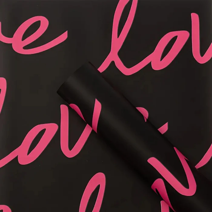 7_1a6249ac-156a-4f39-93c1-1eb838ac3214_700x700 Black And Pink Love Wrapping Paper - Image 1