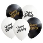 12inches Happy Birthday Printed Assorted Standard Latex Balloons