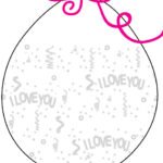 18inches Stuffing Clear I Love You with Latex Balloon