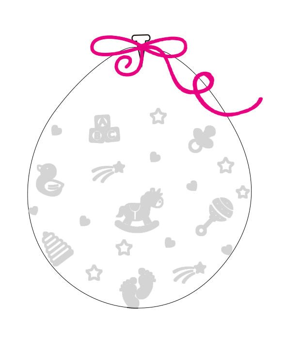 BargainBalloons_files_WN18-300-TOY-W-18-inches-Stuffings-25-Per-Bag-Decomex-Clear-BABY-TOYS-with-WHITE-INK-balloons 18inches Stuffing Clear Baby Toys with Latex Balloon - Image 1