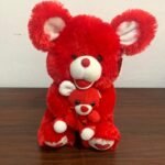 30cm Red & White Double Teddy Bear