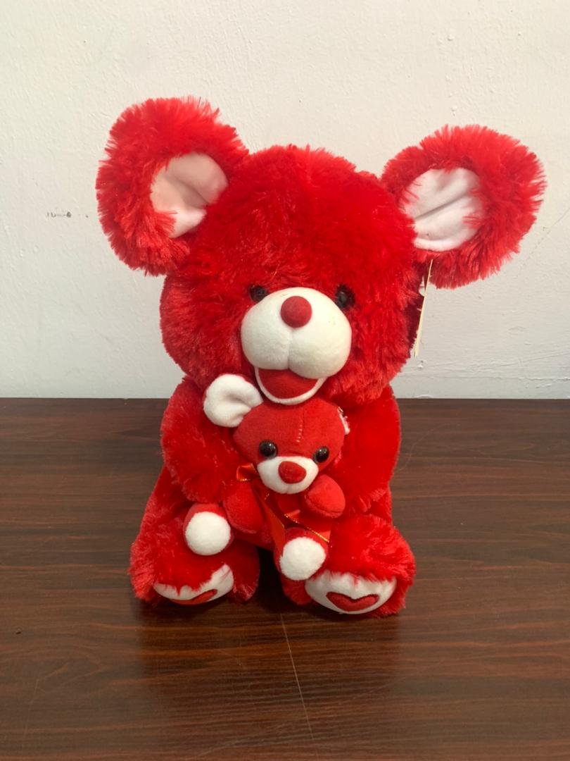 WhatsApp Image 2026-03-14 at 14.04.32 (1) 30cm Red & White Double Teddy Bear - Image 1