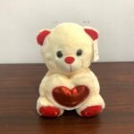 30cm Cream & Red Teddy Bear