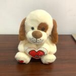 30cm Cream & Brown Plush Amor Dog