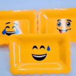 Emoji Rectangle Plate 3/pack