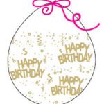 18inches Stuffing Clear Happy Birthday Balloon