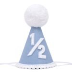 Blue 1/2 Birthday Cone Hat