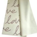 Cream And Silver Love Wrapping Paper