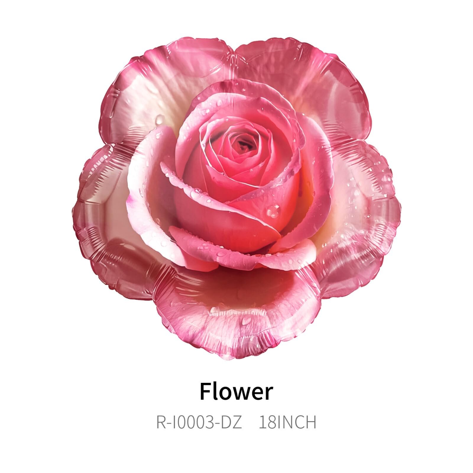 61l3LGUoO5L (1) 18inches Round Rose Flower Foil Balloon - Image 1