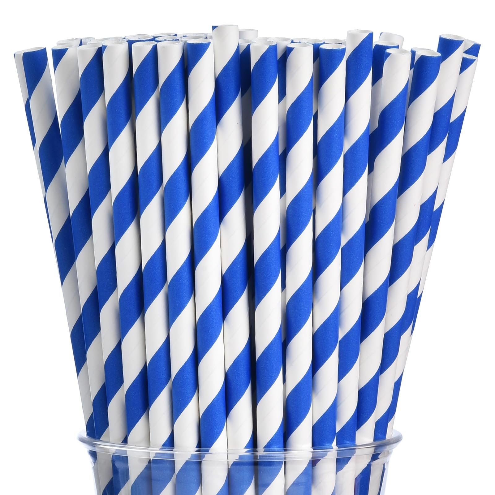 71wmR3GY-wL Blue & White Paper Straw 25/pack - Image 1