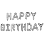 14inches Silver Happy Birthday Foil Balloon