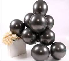 images (54) 10inches Black Chrome Latex Balloon 50/pack - Image 1