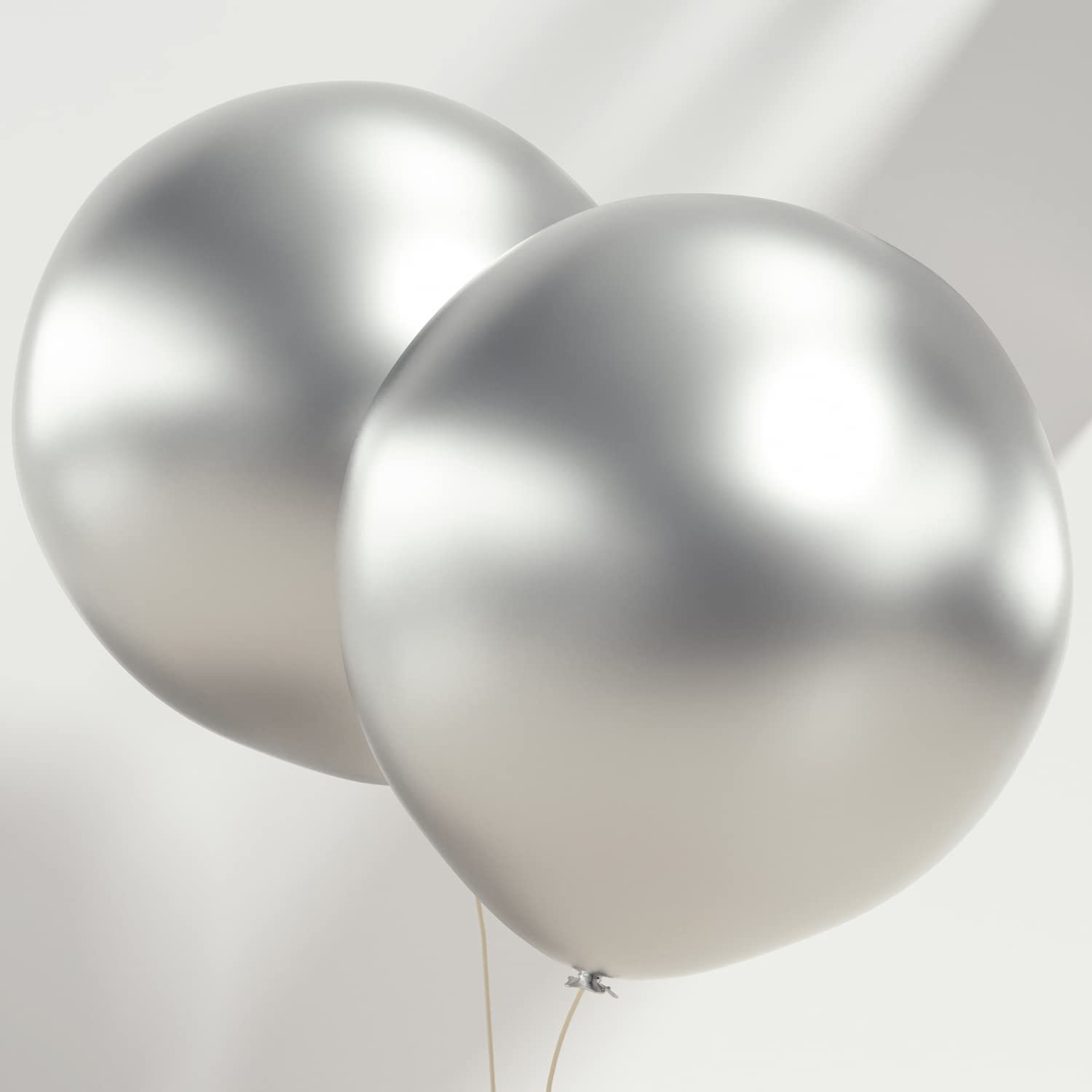 51Jr6FIltyL 18inches Silver Chrome Latex Balloon - Image 1