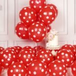 12inches Red Polka Dot Latex Balloon 100/pack