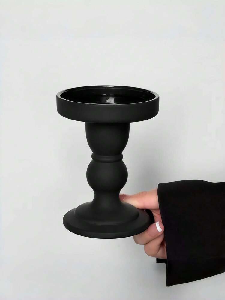 17627685414a81700df6a4deb6b840ddb4b2e4695a_thumbnail_750x999 8cm Black Candle Holder Stand - Image 1