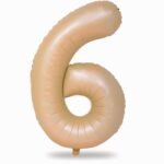 40inches Nude Number 6 Foil Balloon