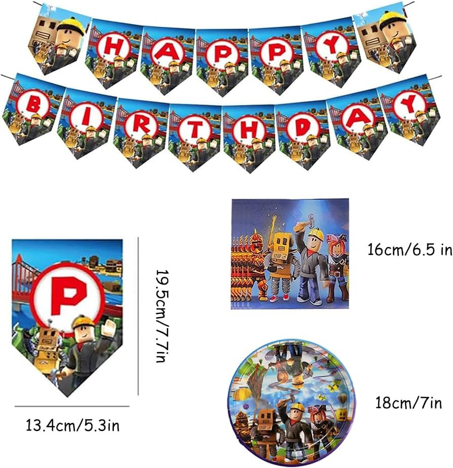 71cXMUWoW9L._AC_UF894,1000_QL80_ Roblox Partyware Set - Image 1