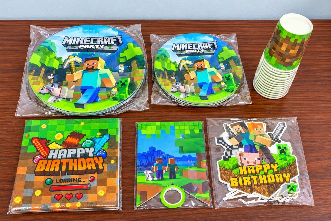 WhatsApp Image 2026-08-21 at 1.59.40 PM Minecraft Partyware Set - Image 1