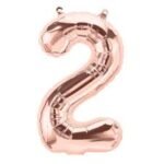 34inches Northstar Rose Gold Number 2 Foil Balloon