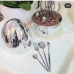Silver Egg Cutlery Set