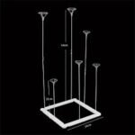6 White Square Balloon Base Centerpiece